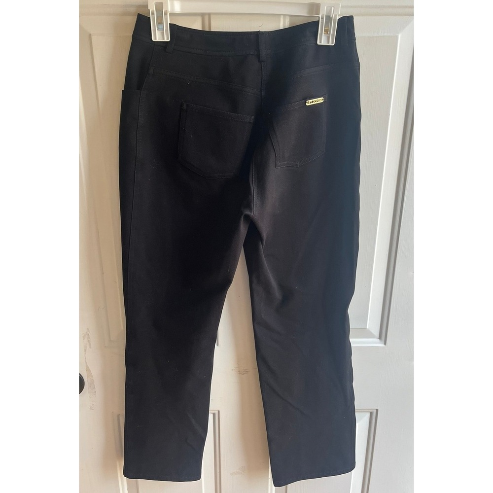 St. John Women's Black Designer Business Straight Leg Hi-Rise Ankle Pant Sz 4 - Picture 5 of 10